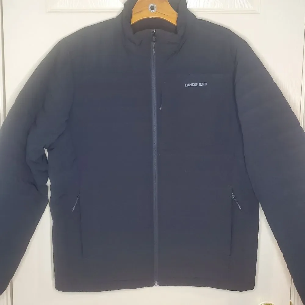 Lands End Men's Down Insulated Bomber Jacket Size M